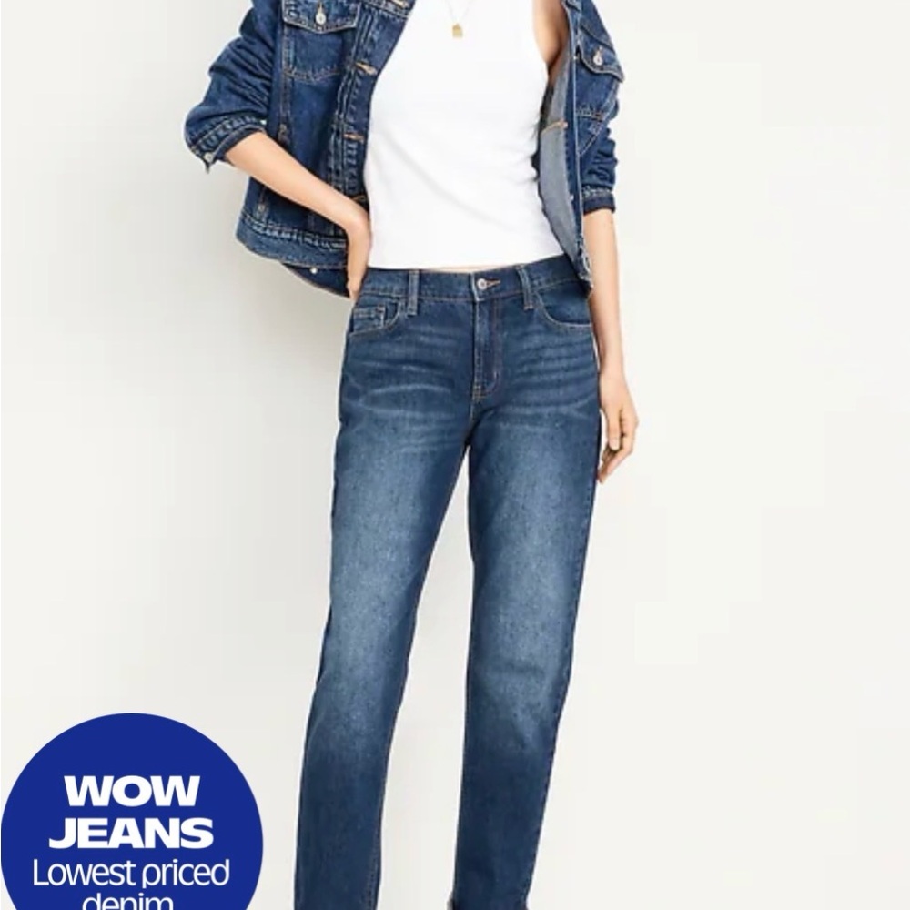Old Navy Dark Blue Straight Leg Jeans